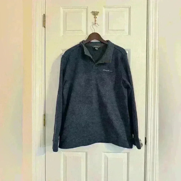 EDDIE BAUER, 1/4 button pullover, size XL, blue - Picture 1 of 6